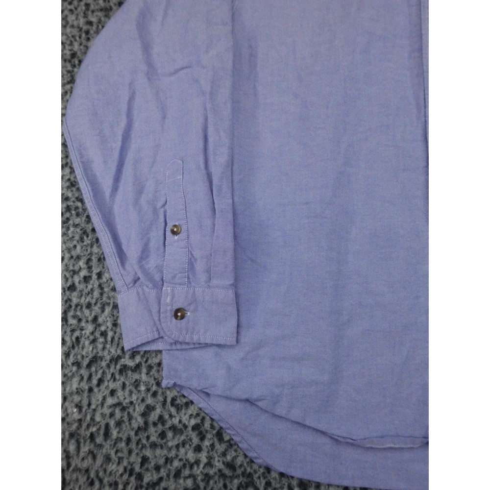 Nike Oxford Button Down Shirt Mens Large‎ Blue Long Sleeve Swoosh Logo